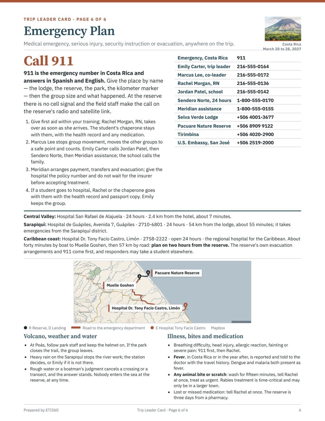 Trip Leader Card, page 7