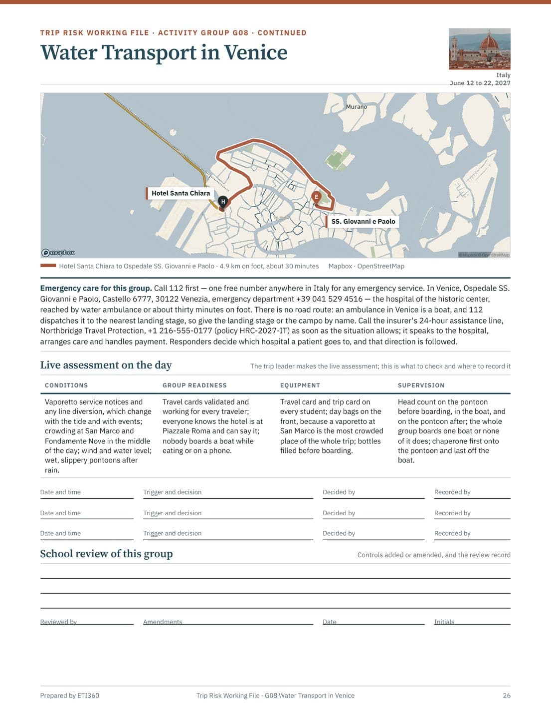 Trip Risk Working File, page 26