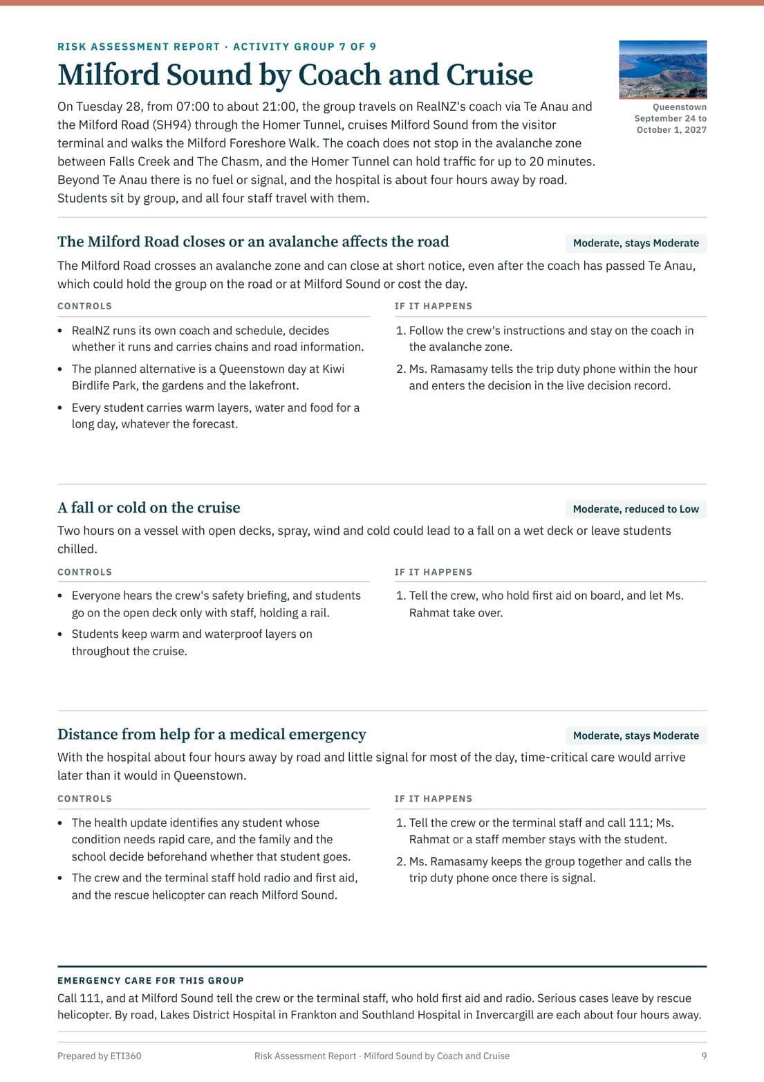 Risk Assessment Report, Harborview International School, page 9