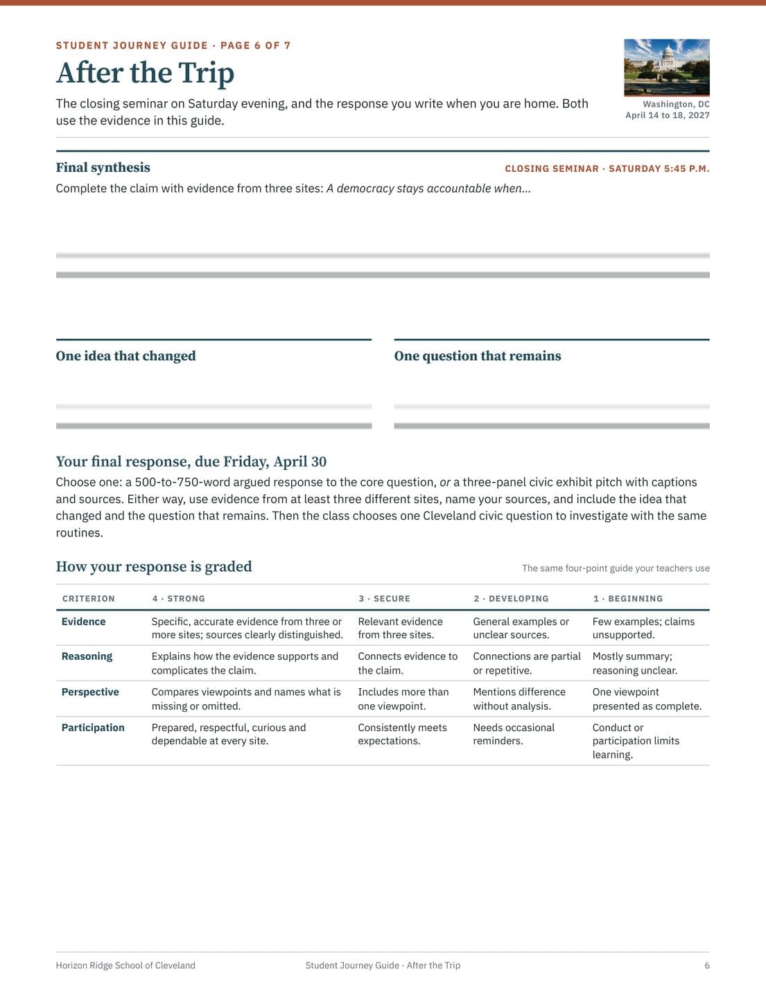 Student Journey Guide, page 7