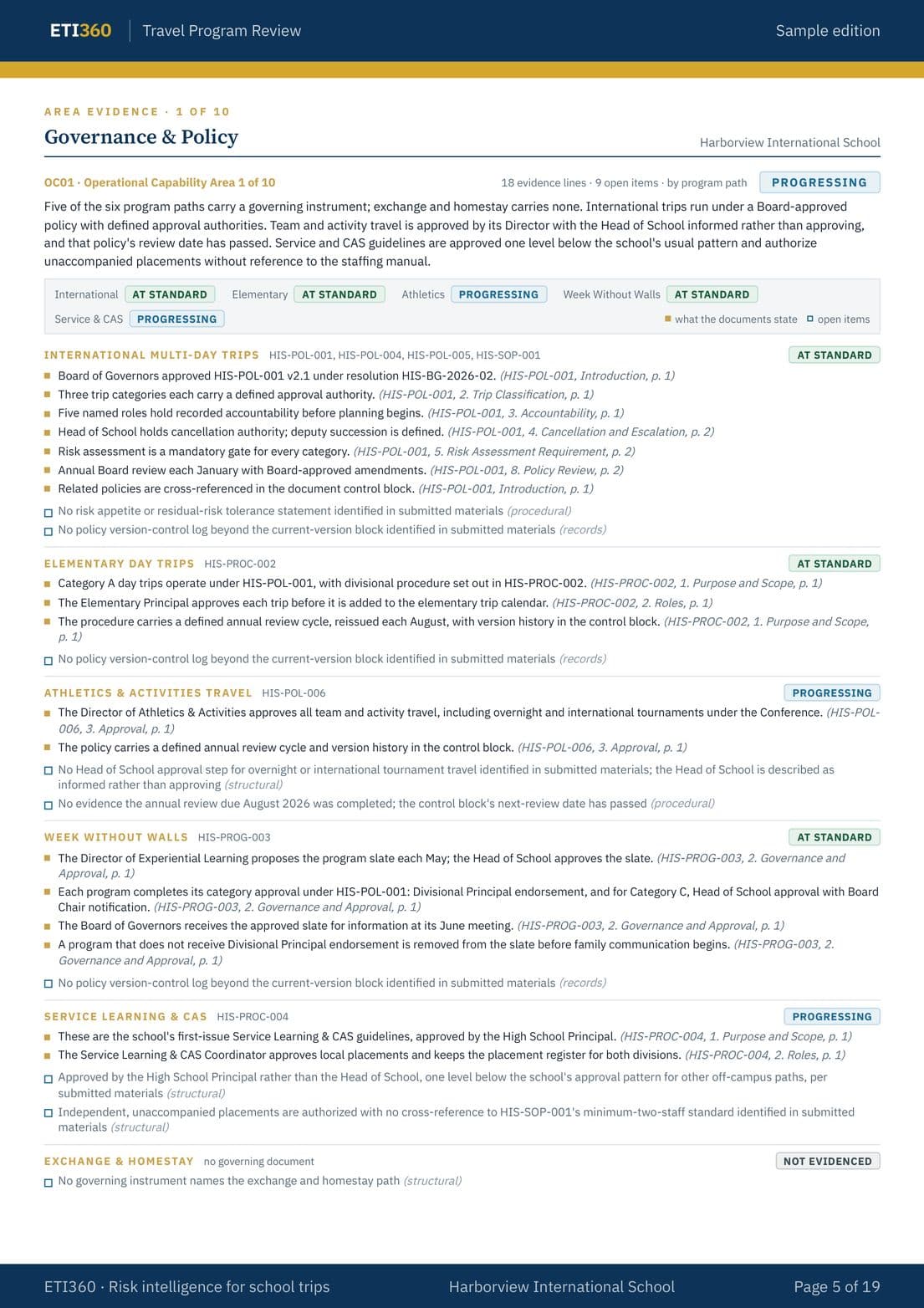 Travel Program Review, page 5