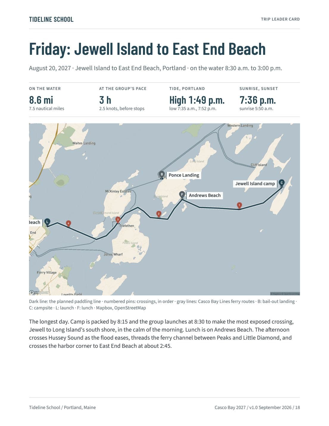 Trip Leader Card, page 18