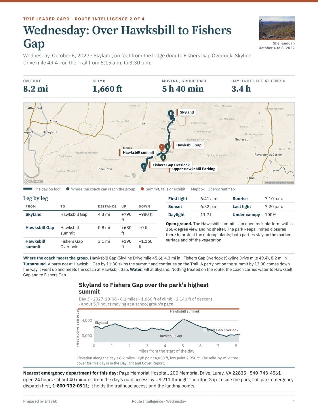 Trip Leader Card, page 5