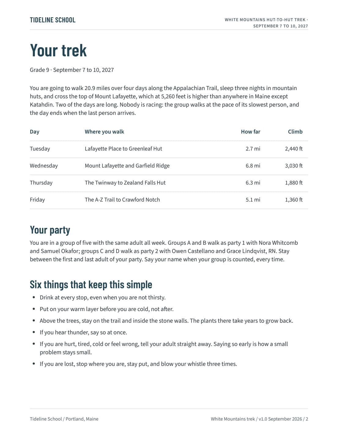 Student Journey Guide, page 2